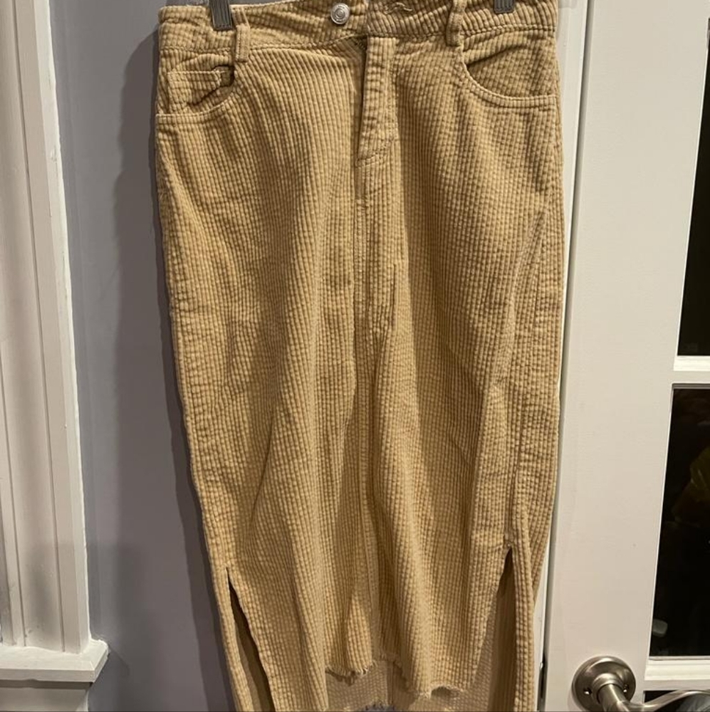 Zara denim corduroy midi skirt - Picture 5 of 10